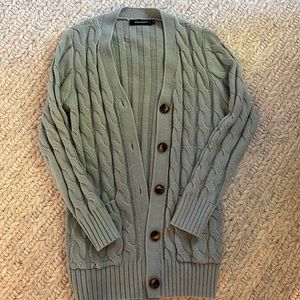 Sage, cardigan